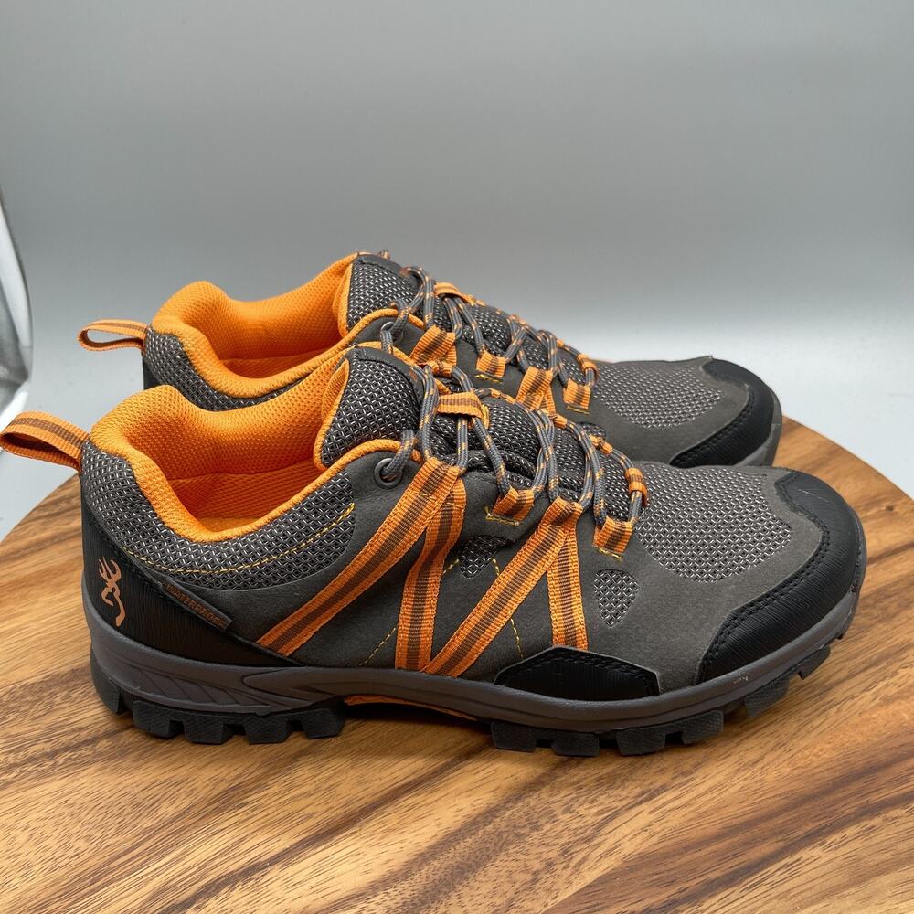 Browning Glenwood Shoes Mens Size 10 Gray Orange Trail Hiking Comfort Walking